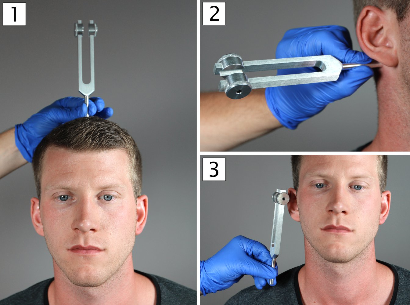 Rinne and Weber tuning fork tests