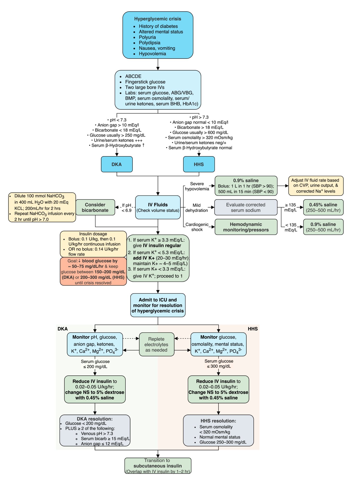 Management of hyperglycemic crisis: DKA and HHS