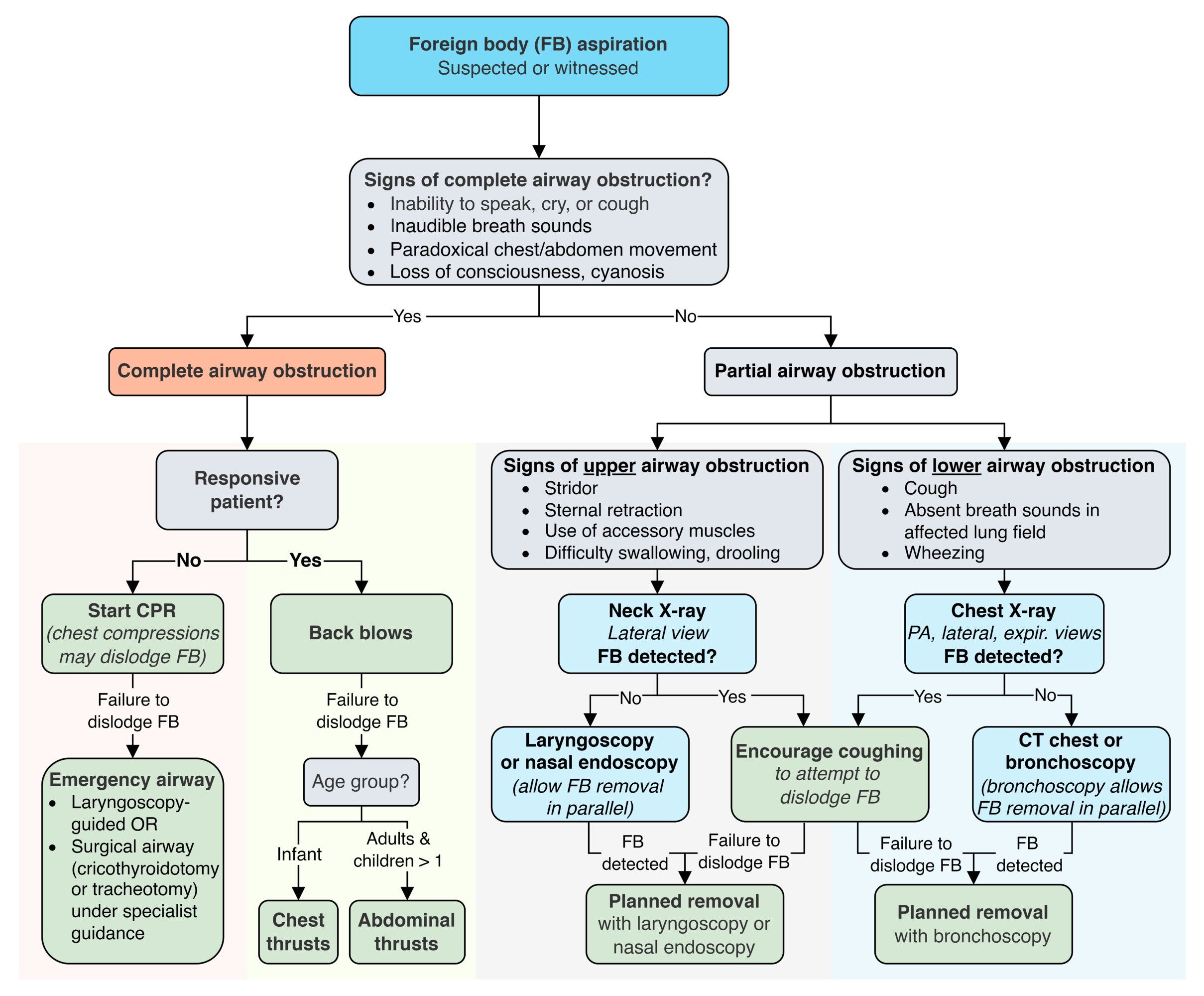 Foreign body aspiration diagnostics & management