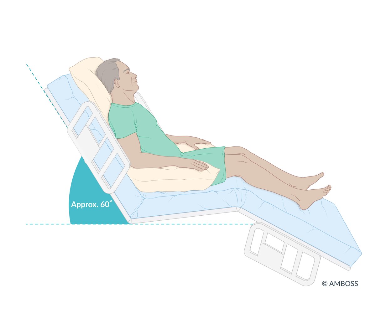 Semi-seated (Fowler) position