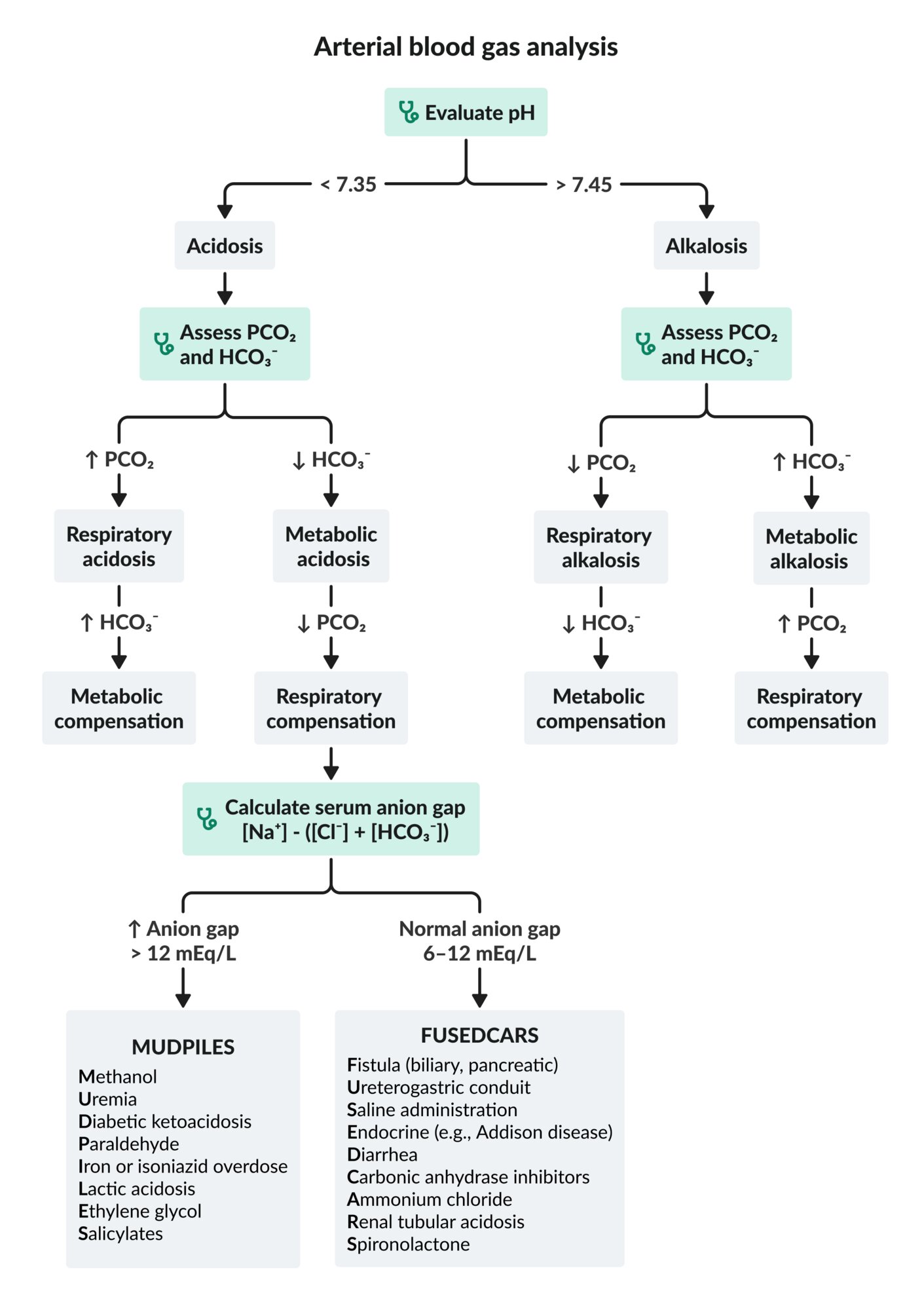 Arterial blood gas analysis